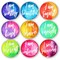 9-Piece Motivational Magnets for Fridge/ Locker/ Bulletin Board, Bright Positive Refrigerator Magnet